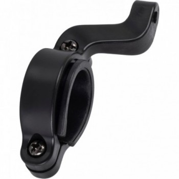 Black Plastic Front Light Mount for 25.4-31.8 mm Handlebars, Compatible with Dynamo and E-Bike - 1