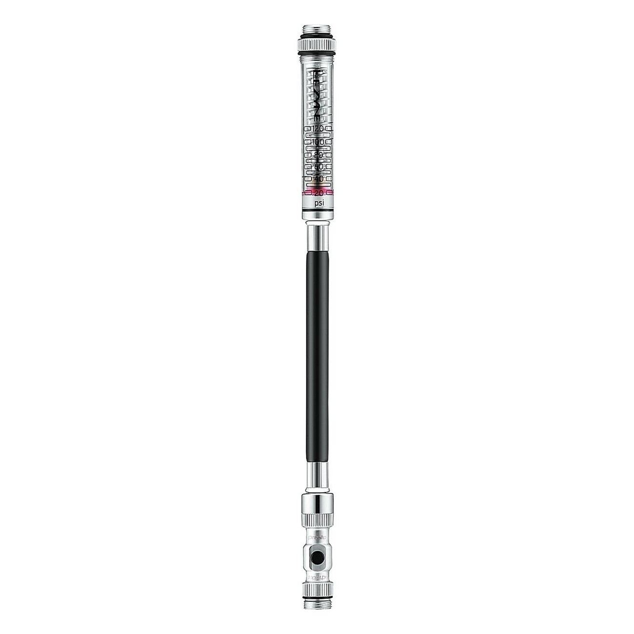 Lezyne Pressure Gauge Pen with ABS Flex Hose - Sizes M and L, Compatible with Manual Pumps - 1