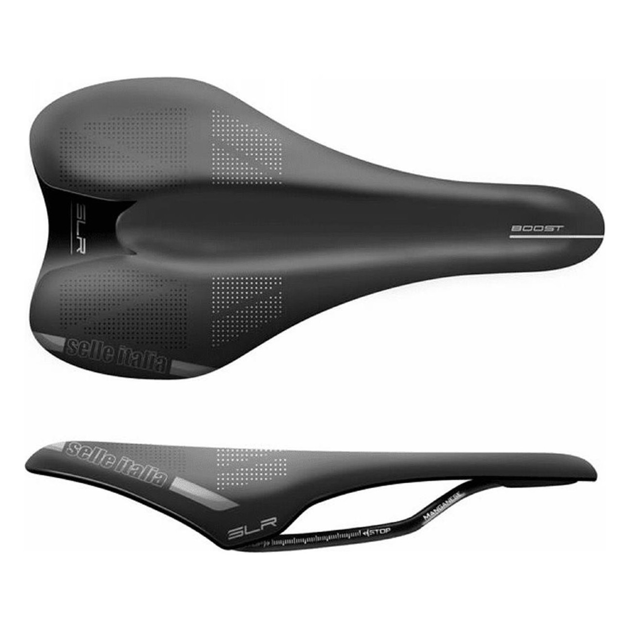 Sella SLR BOOST TM 130x248mm Nero Soft Tek, Performance Leggera 220g con Rail in Manganese - 1 - Selle - 8030282504349