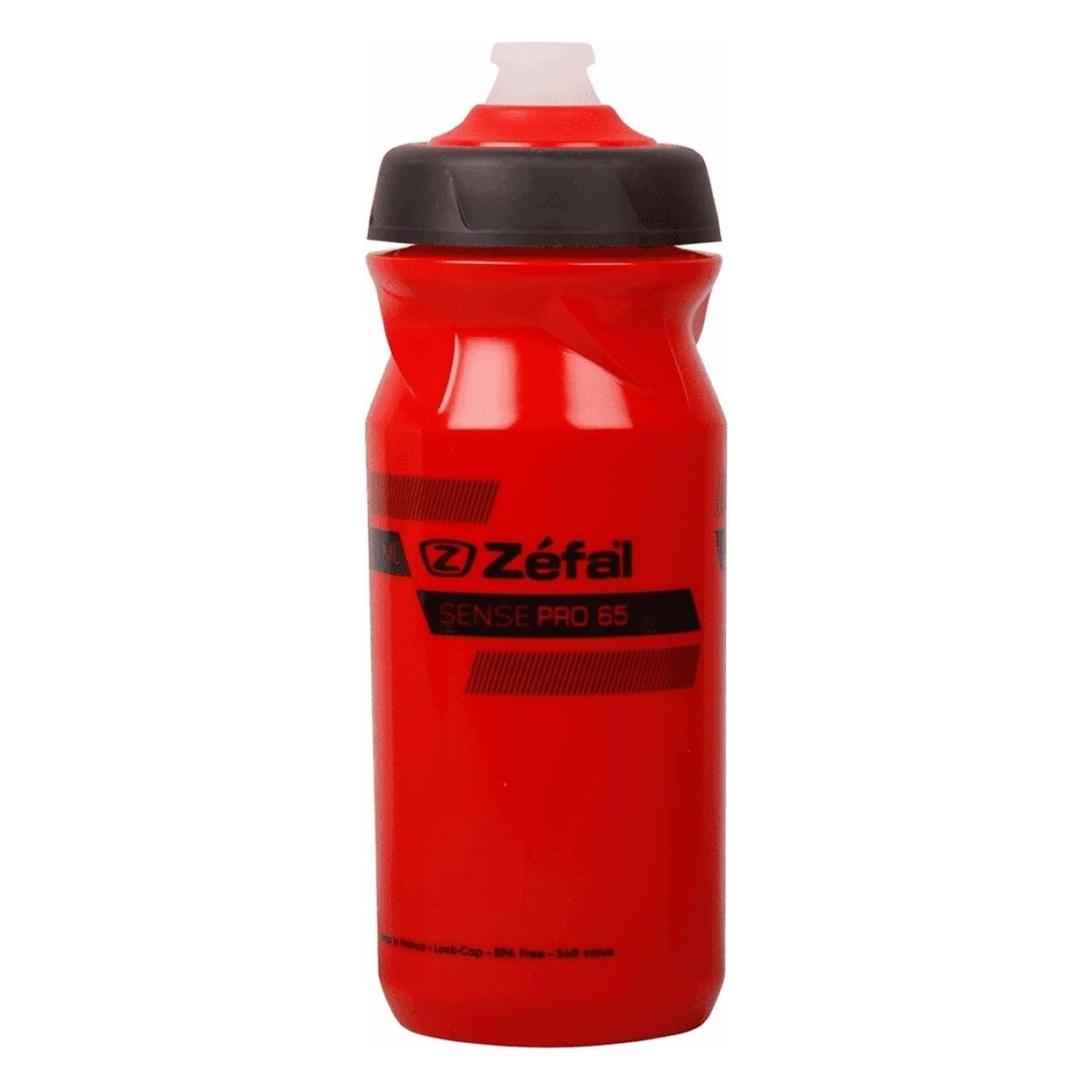 Sense Pro 65 Bottle 650ml Red/Black Polypropylene with Lock Cap and Ergonomic Design - 1