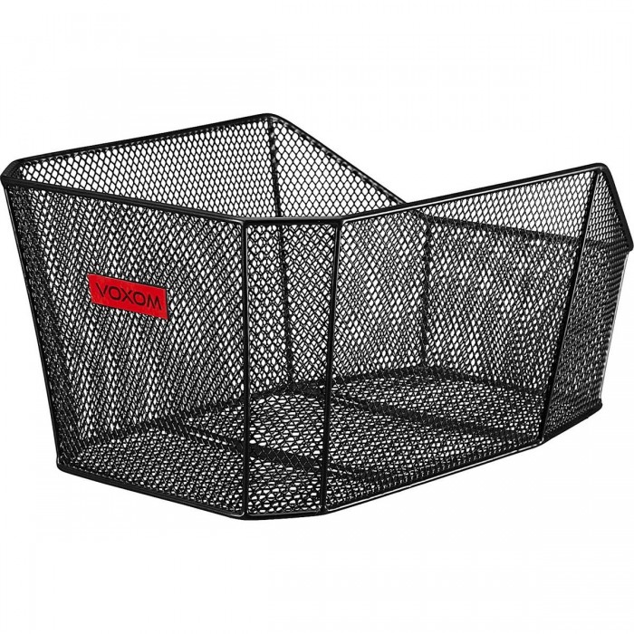 Bas1 Black Basket for Rear Rack - Extra High and Sturdy, Ideal for Backpacks - 1