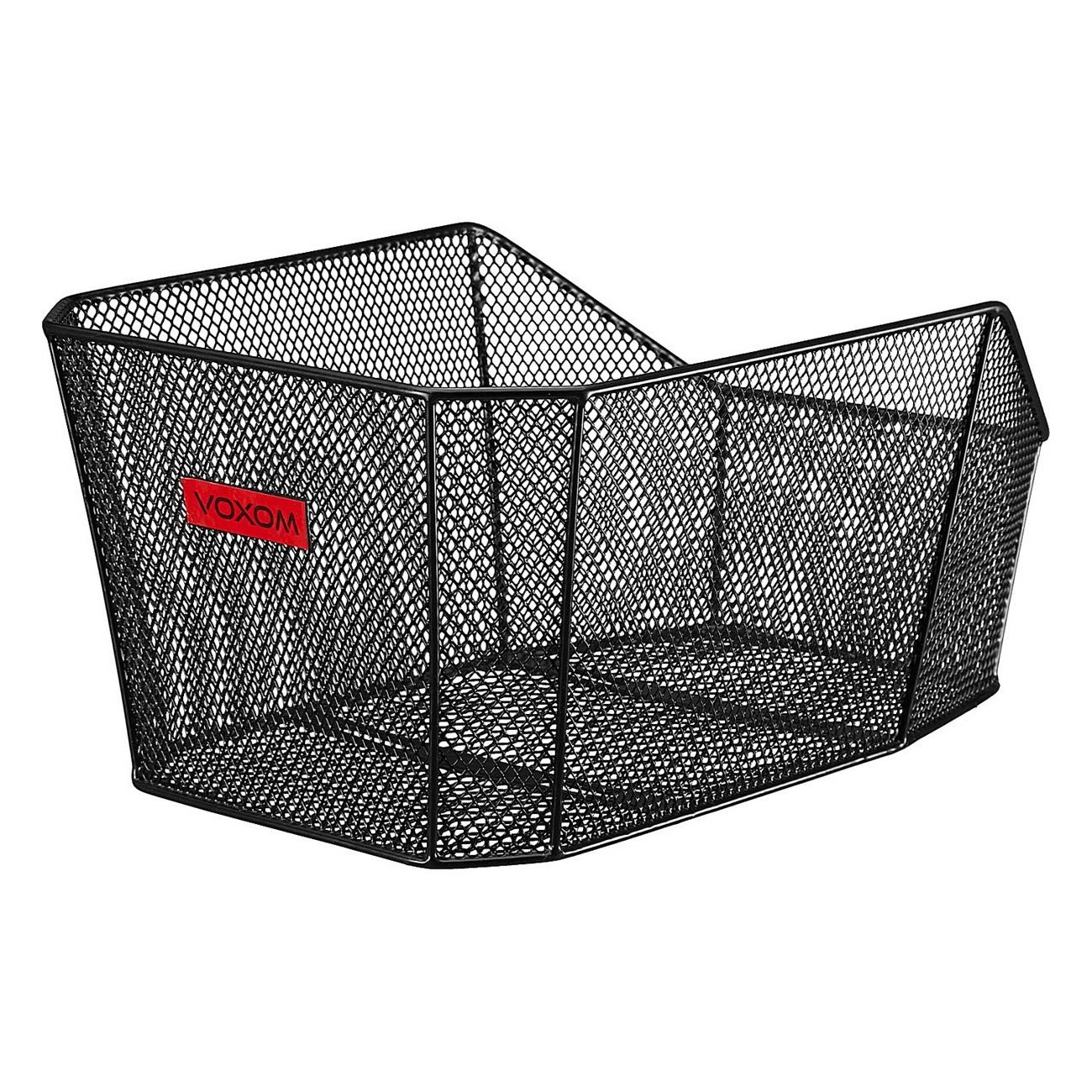 Bas1 Black Basket for Rear Rack - Extra High and Sturdy, Ideal for Backpacks - 1