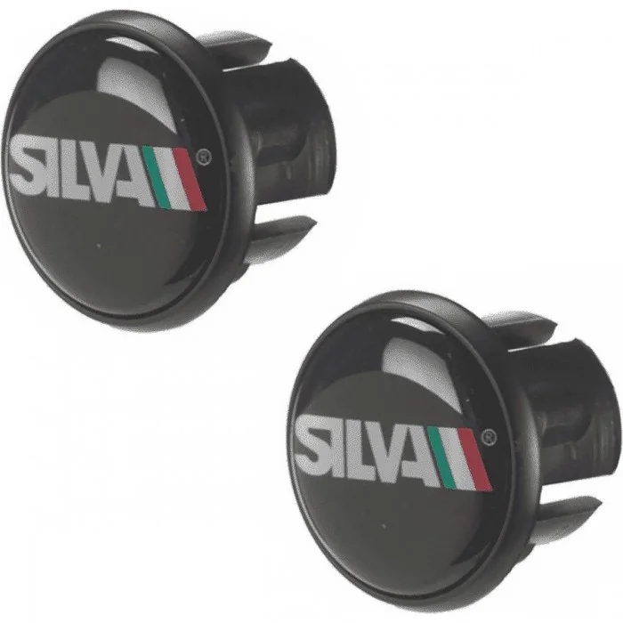 Silva Black Road Bike Handlebar Plugs - 2 Durable and Lightweight Pieces - 1