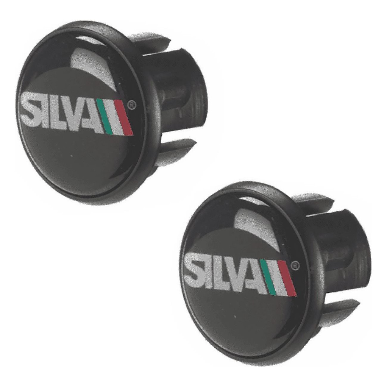 Silva Black Road Bike Handlebar Plugs - 2 Durable and Lightweight Pieces - 1