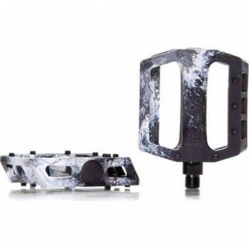 Demolition Trooper 9/16' BMX Pedals Black/White Marble - Performance & Style - 1