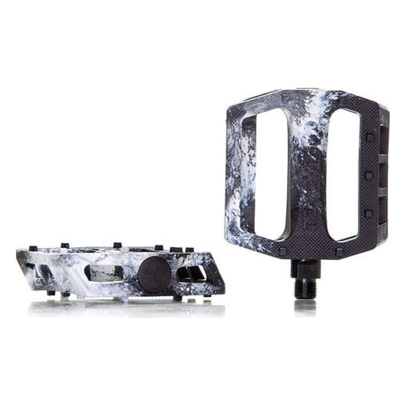 Demolition Trooper 9/16' BMX Pedals Black/White Marble - Performance & Style - 1