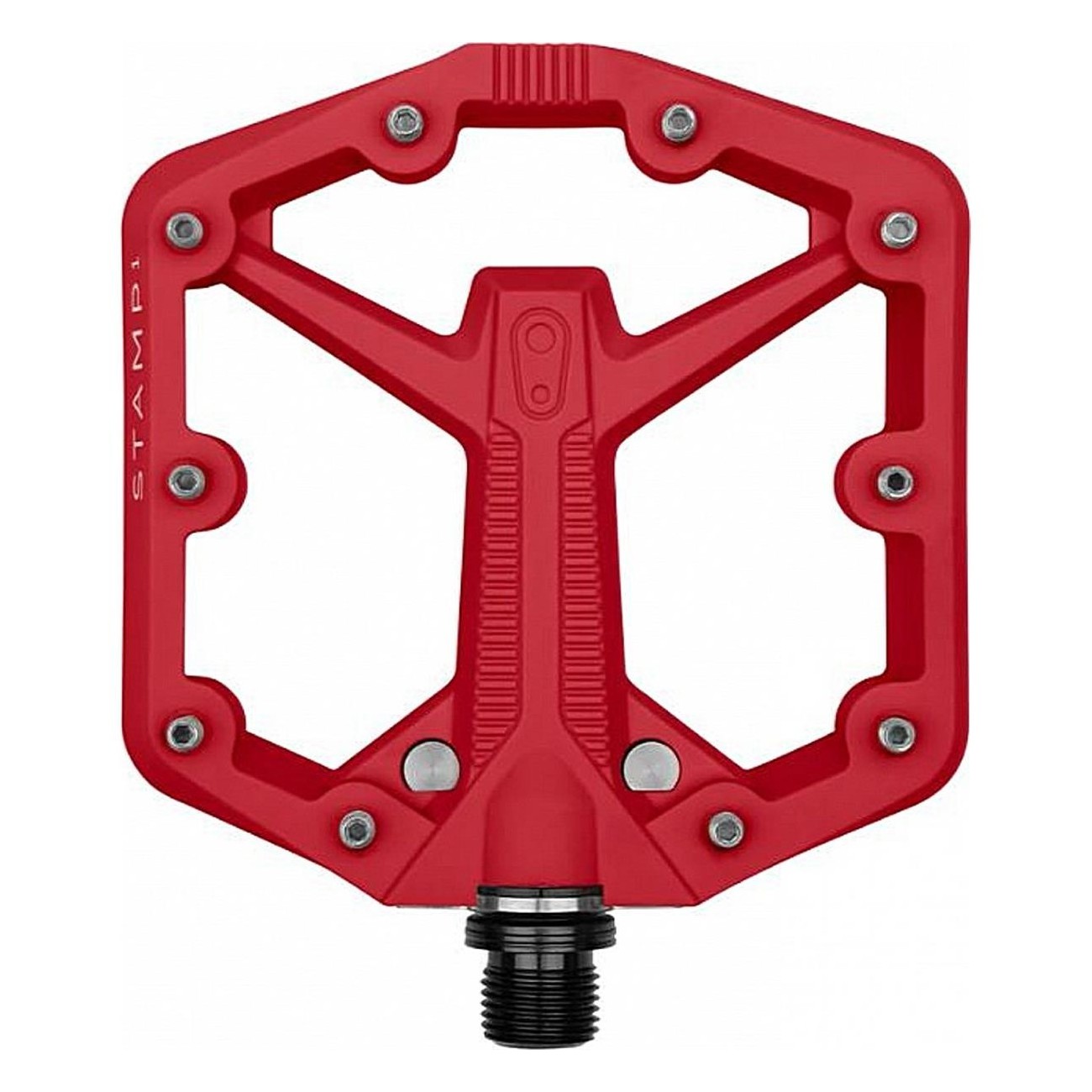 Pedali Flat Crankbrothers Stamp 1 Small Gen 2 Rosso per Freeride, Enduro e Downhill - 1 - Pedali - 0641300168122