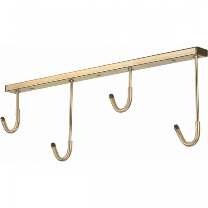 Ceiling Bike Rack 4 Places in Galvanized Tropical Gold with PVC Caps - 1