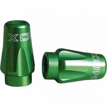 CNC Aluminum Green Presta Valve Caps - 2 Pieces XON - 1