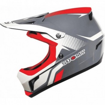 Casque SUOMY Extreme Gris/Rouge/Blanc - Taille S, Sécurité et Style - 1