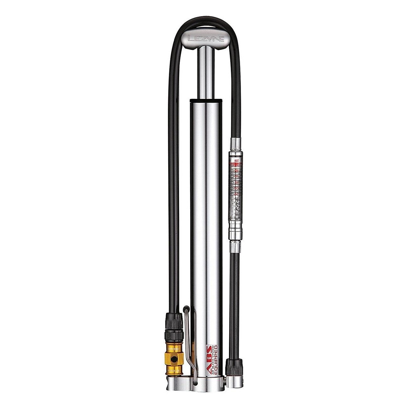 Lezyne Mini CNC Micro HVG Silver Floor Pump - Compact and High Efficiency - 1