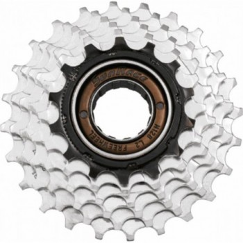 5-Speed Freewheel 14-24 Threaded Silver for Road Bike - High Performance - 1