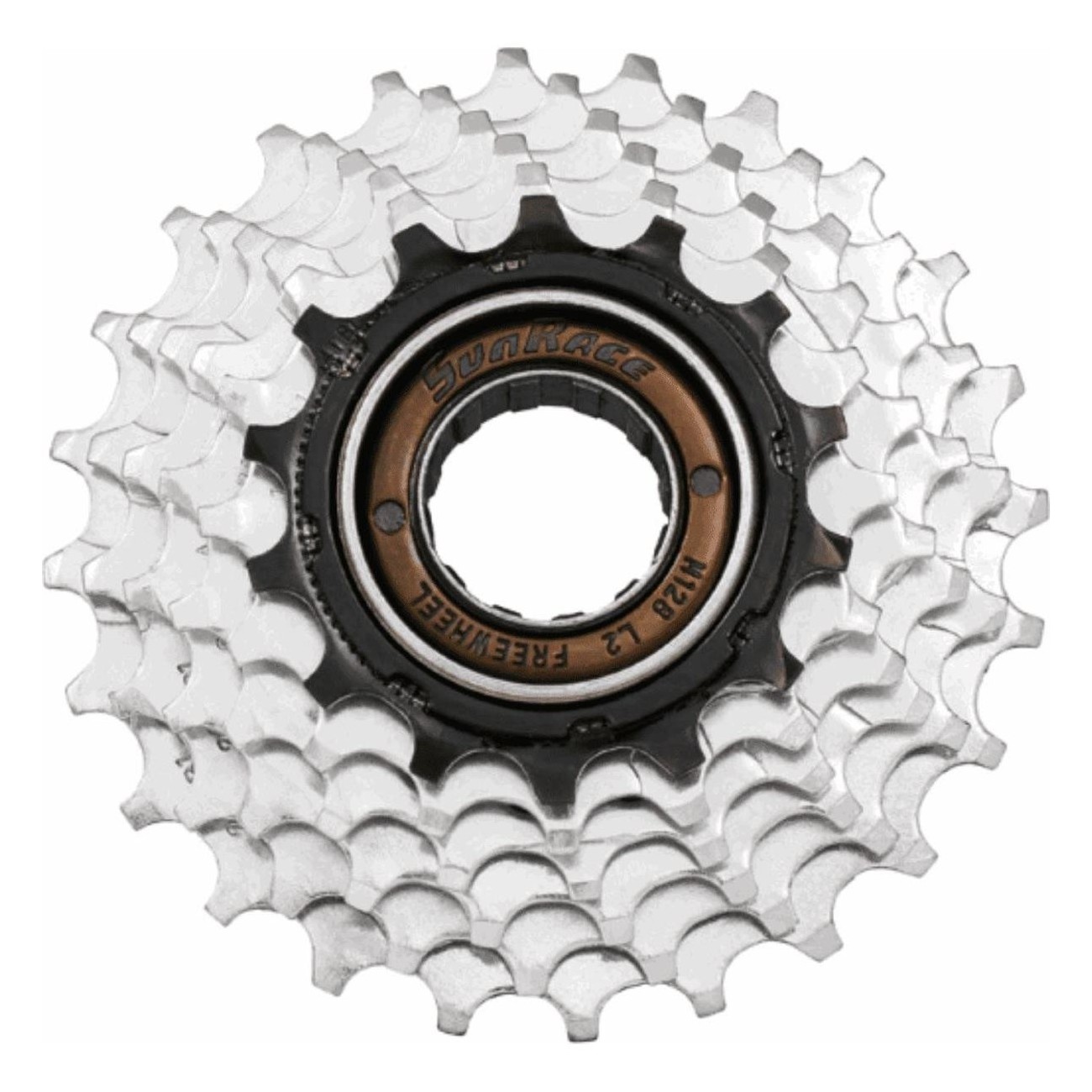 5-Speed Freewheel 14-24 Threaded Silver for Road Bike - High Performance - 1