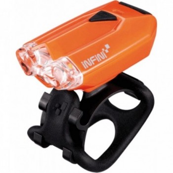 Wiederaufladbares Vorderlicht INFINI LAVA 2 LED 80 Lumen USB, Weiß und Orange - 1