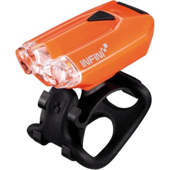 Lumière Avant Rechargeable INFINI LAVA 2 LED 80 Lumen USB, Blanche et Orange - 1