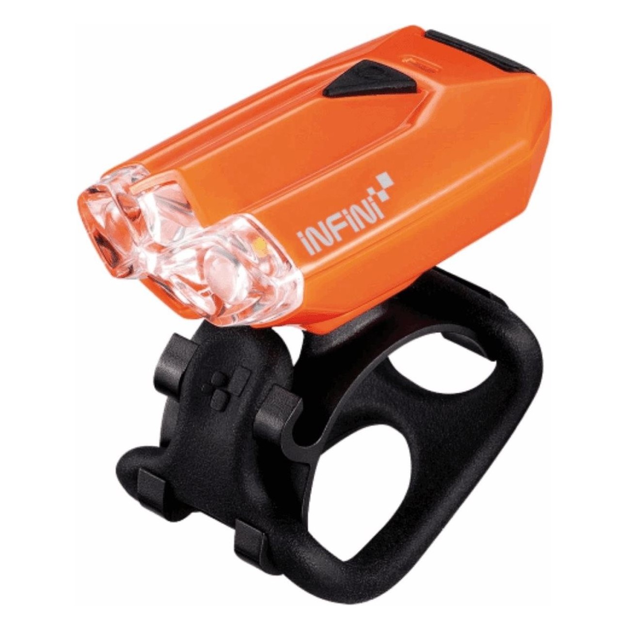 Wiederaufladbares Vorderlicht INFINI LAVA 2 LED 80 Lumen USB, Weiß und Orange - 1