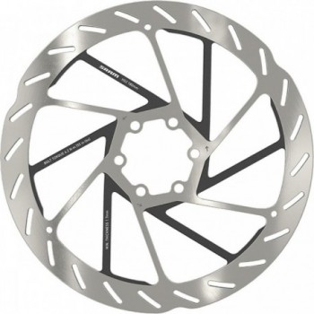 HS2 Rundscheibe MTB 180mm Silber Schwarz - 6 Löcher, Hohe Wärmeableitung - 1