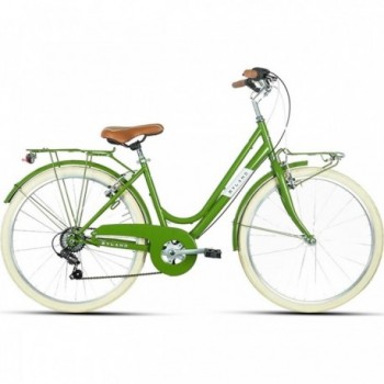 Bici City Donna Verde 26' con Cambio Shimano 6V MYLAND - Telaio Acciaio Hi-Ten, Freni V-Brake - 1 - City - 8059796060189