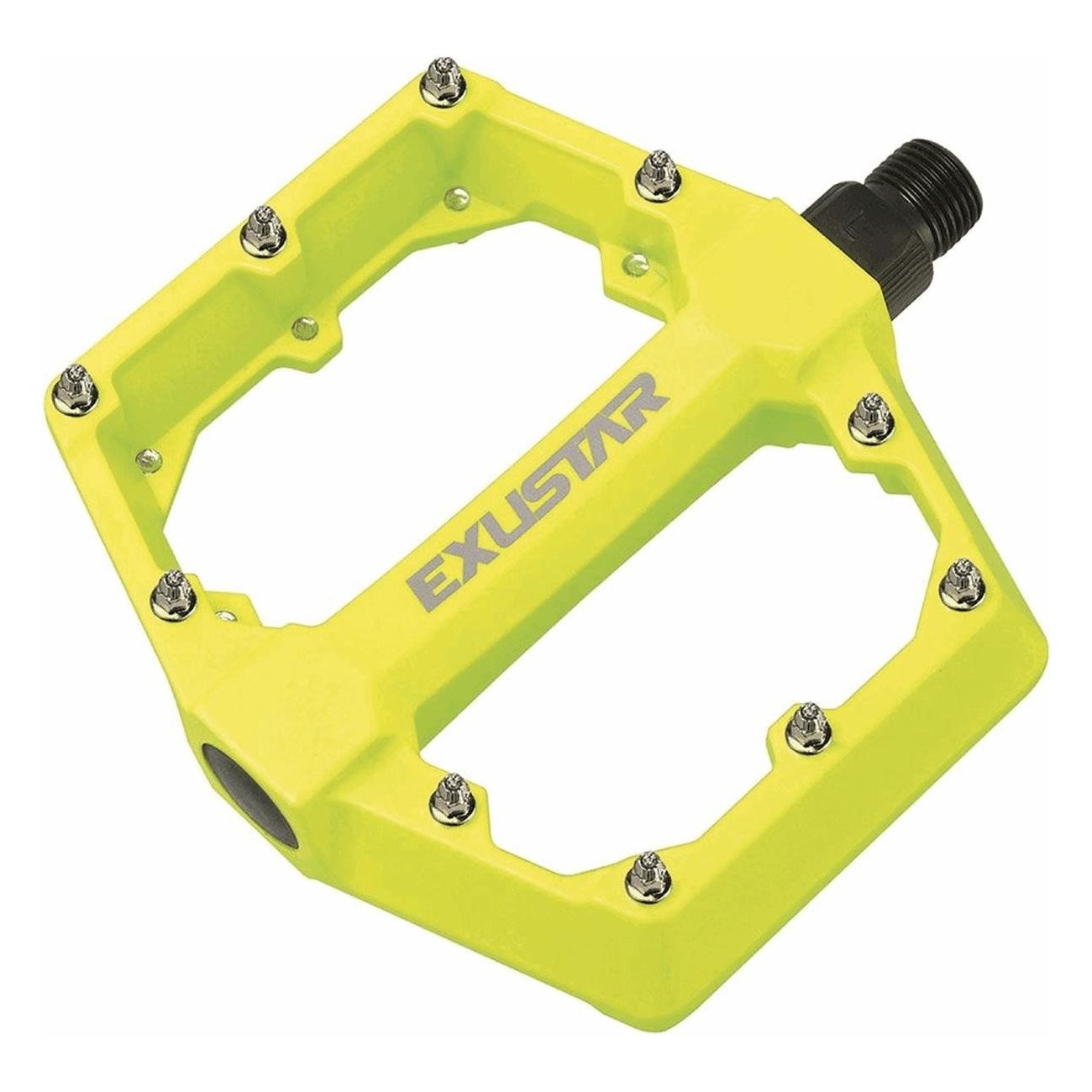 BMX/Freestyle Flat Pedale aus Aluminium Gelb Fluoreszierend 105x108mm - Exustar - 1