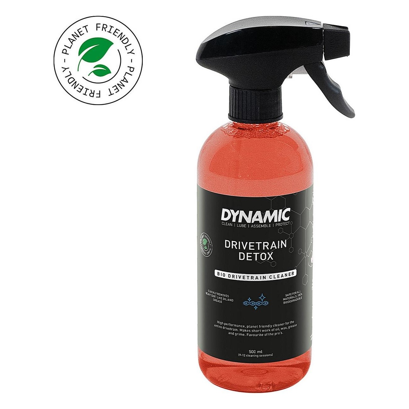 Biologisch abbaubares Reinigungsmittel Dynamic Bio Drivetrain 500 ml - Tiefenreinigung für Fahrradgetriebe - 1