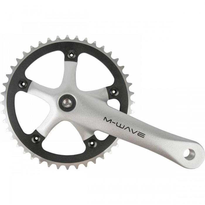 M-Wave Crankset 1 Speed 165mm 44T 130mm JIS Silver/Black - 1