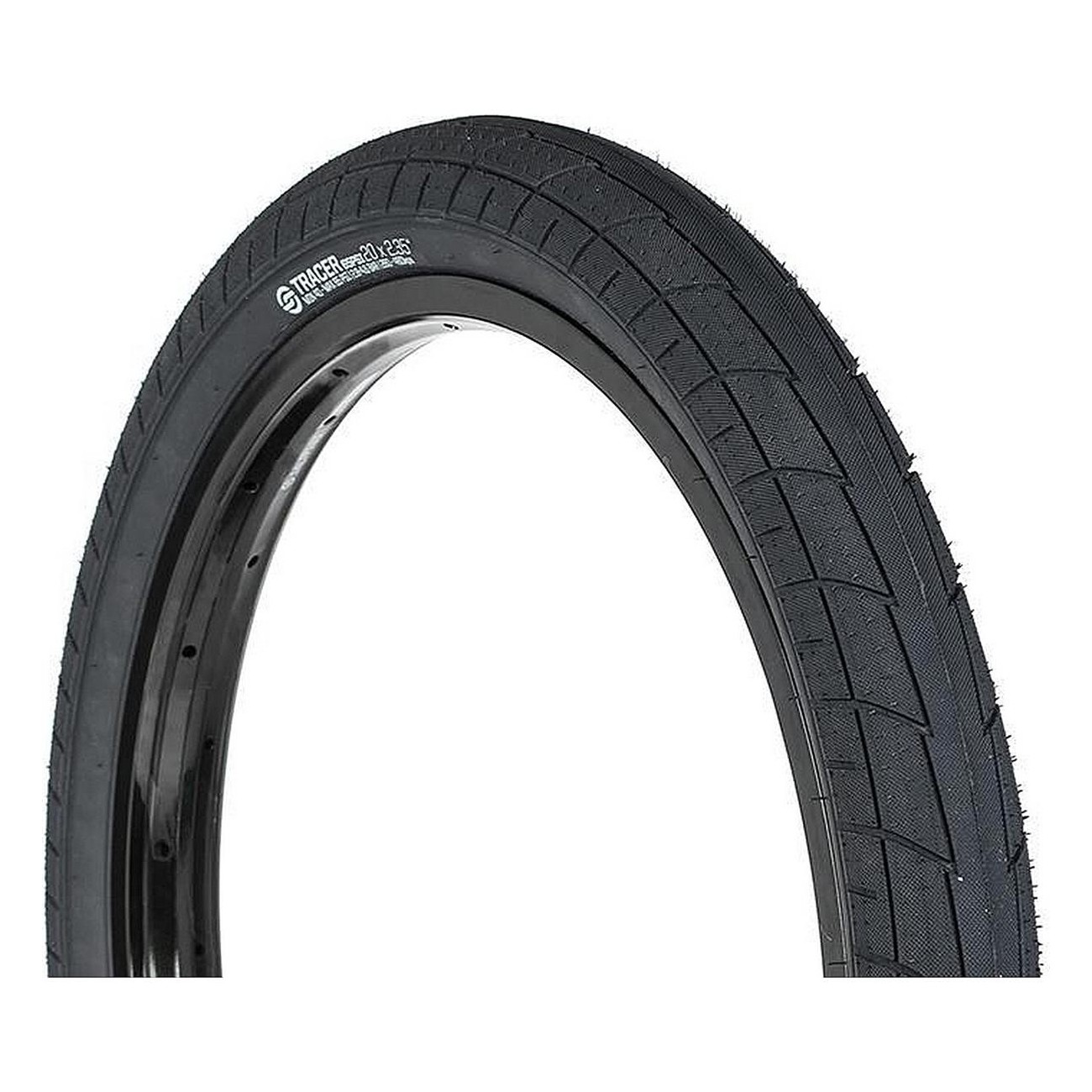 Tracer 14' x 2.0' Black Tire for BMX - 65 PSI, Optimal Traction - 1