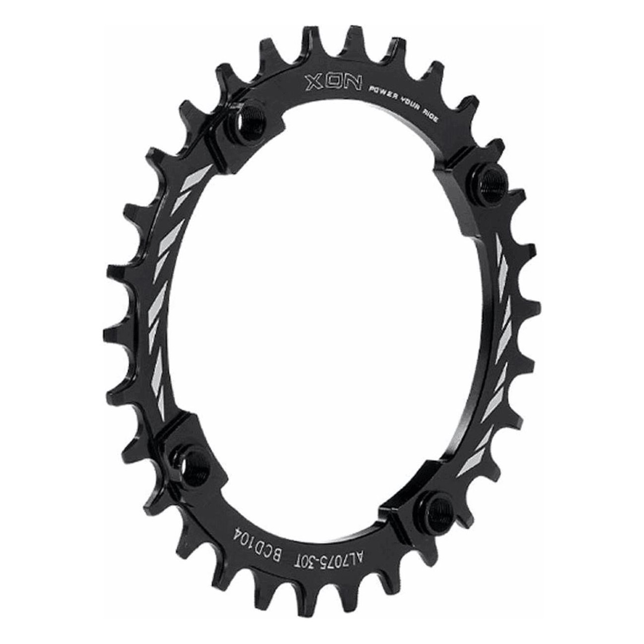 Corona Singola 34 Denti BCD 104mm in Alluminio Nero Compatibile Shimano - 1 - Corone e pignoni - 8005586221643