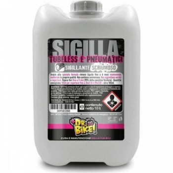 Dr.bike Sigillante Schiumoso 10L - Ripara Fori Gomme fino a 5mm - 1 - Lattice sigillante - 8005586229694