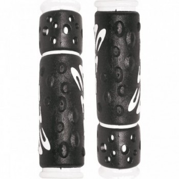 MVTEK Dual Color Soft Gel MTB Grips 122x22mm White/Black - 1