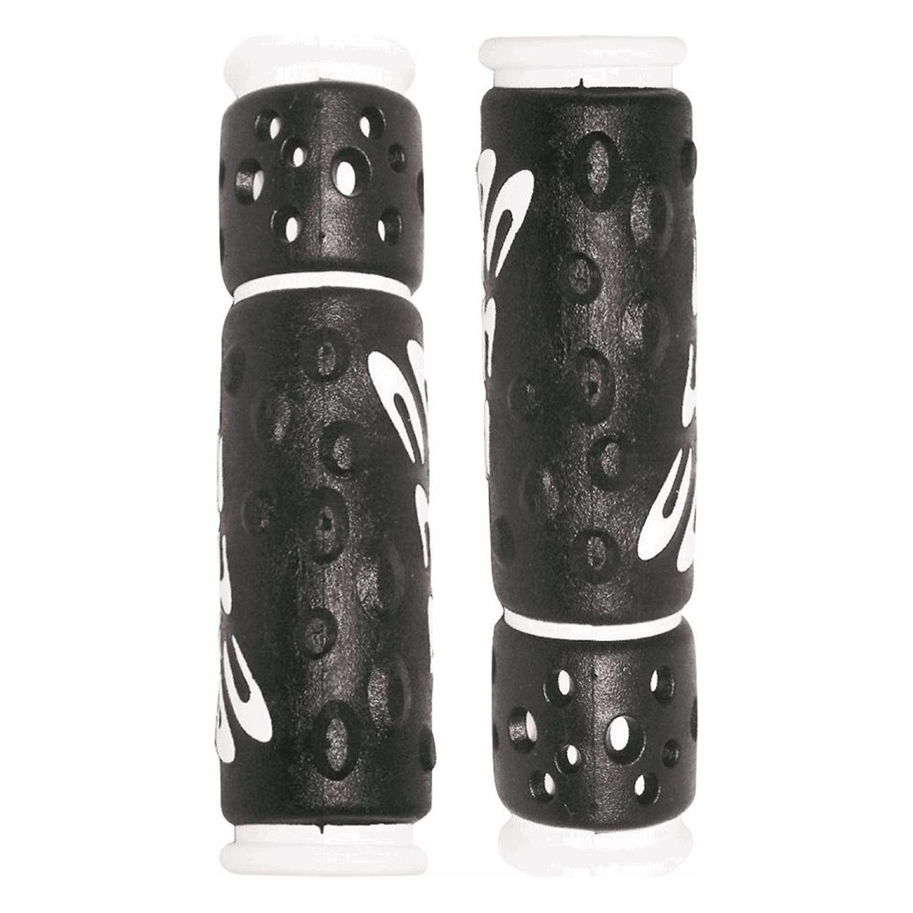 MVTEK Dual Color Soft Gel MTB Grips 122x22mm White/Black - 1