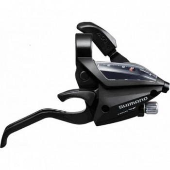 Shimano ST-EF 8V Doppio Comando Destro, 2 Dita, Nero, OEM - 1