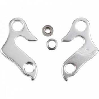 Hintere Schaltauge S1 aus Aluminium Silber mit Schraube und Mutter für Marin, KHS, Schwinn, Stevens, Felt - 1