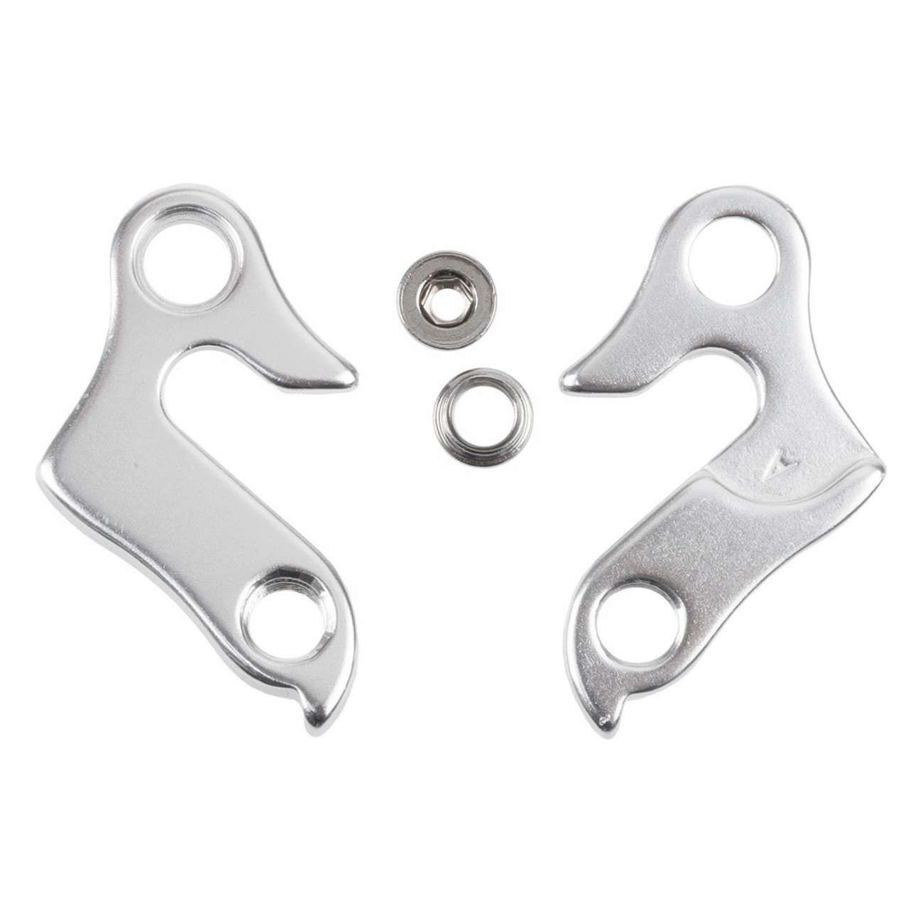 Hintere Schaltauge S1 aus Aluminium Silber mit Schraube und Mutter für Marin, KHS, Schwinn, Stevens, Felt - 1