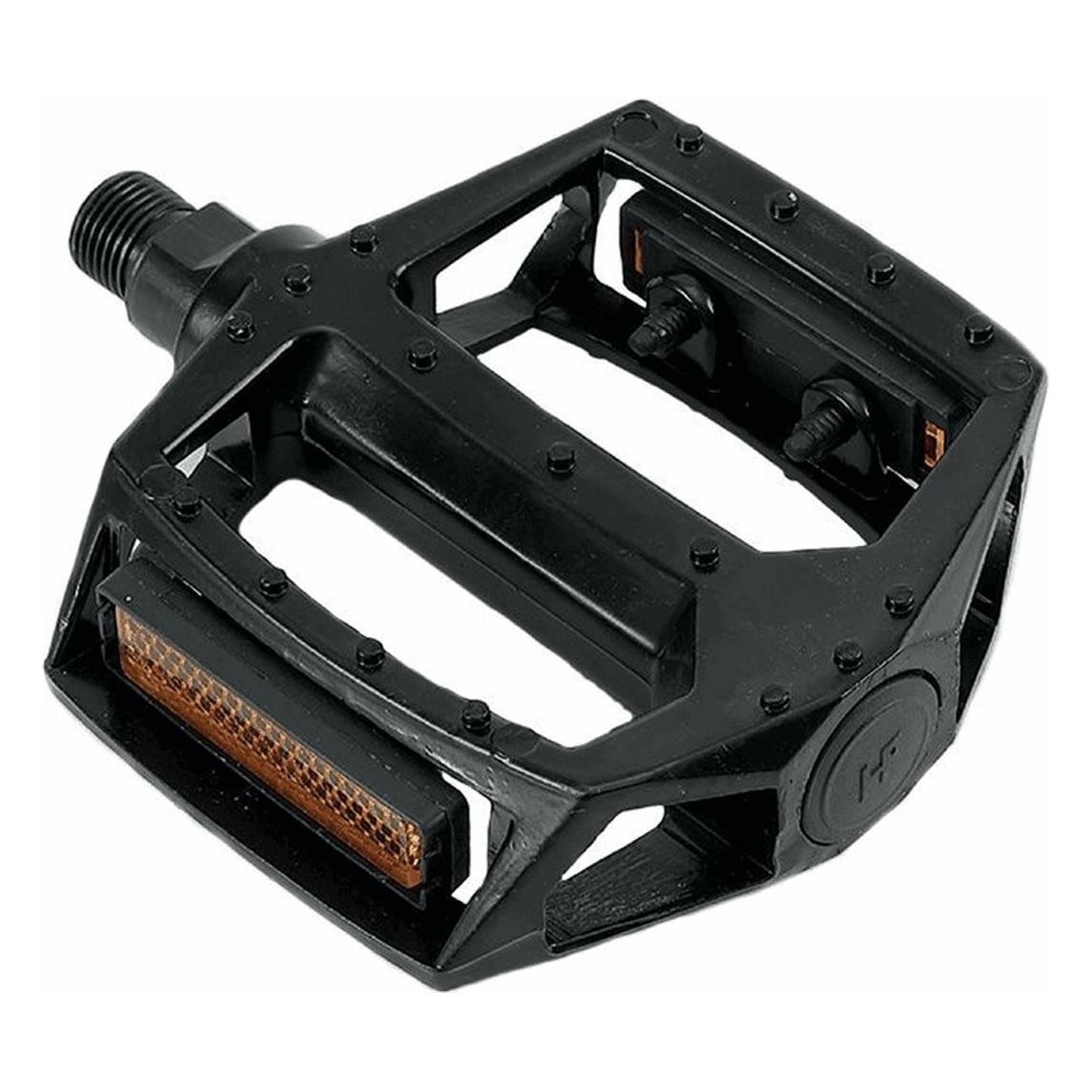 Black Aluminum 9/16 BMX Freestyle Pedal with Reflectors MVTEK - 1