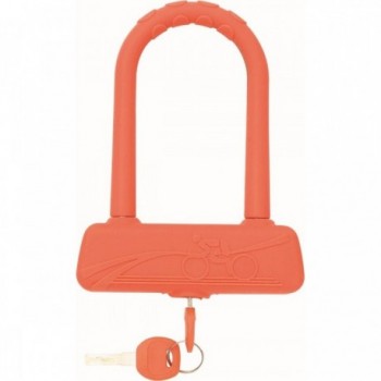 Cadenas en U MVTEK 185x130mm Rouge Néon pour Vélo - 1