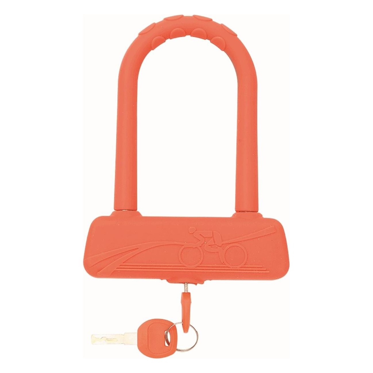 Cadenas en U MVTEK 185x130mm Rouge Néon pour Vélo - 1