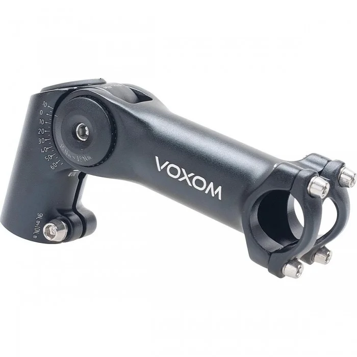 Attacco Manubrio Voxom VB3 120mm, Compatibile con Diametri 25,4 mm e 31,8 mm, Regolabile da -10° a +65°, Colore Nero - 1 - Attac