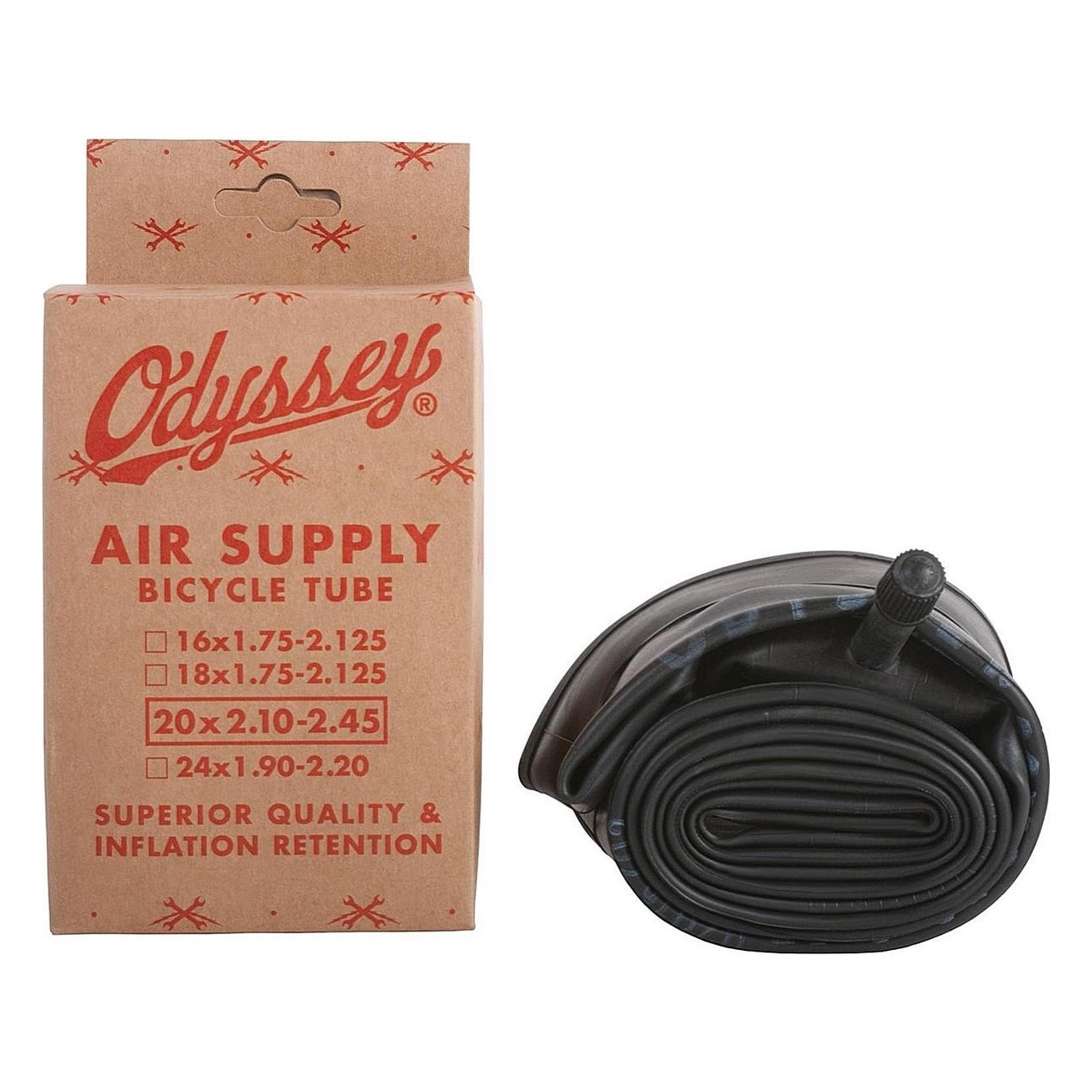 Odyssey Air Supply Schlauch 20 x 1.9-2.45 Schwarz für BMX - 1