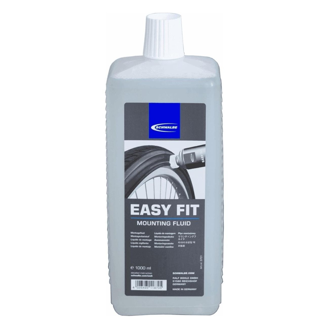 Easy Fit Tire Mounting Lubricant 1000ml - High Quality Fluid Bottle - 1