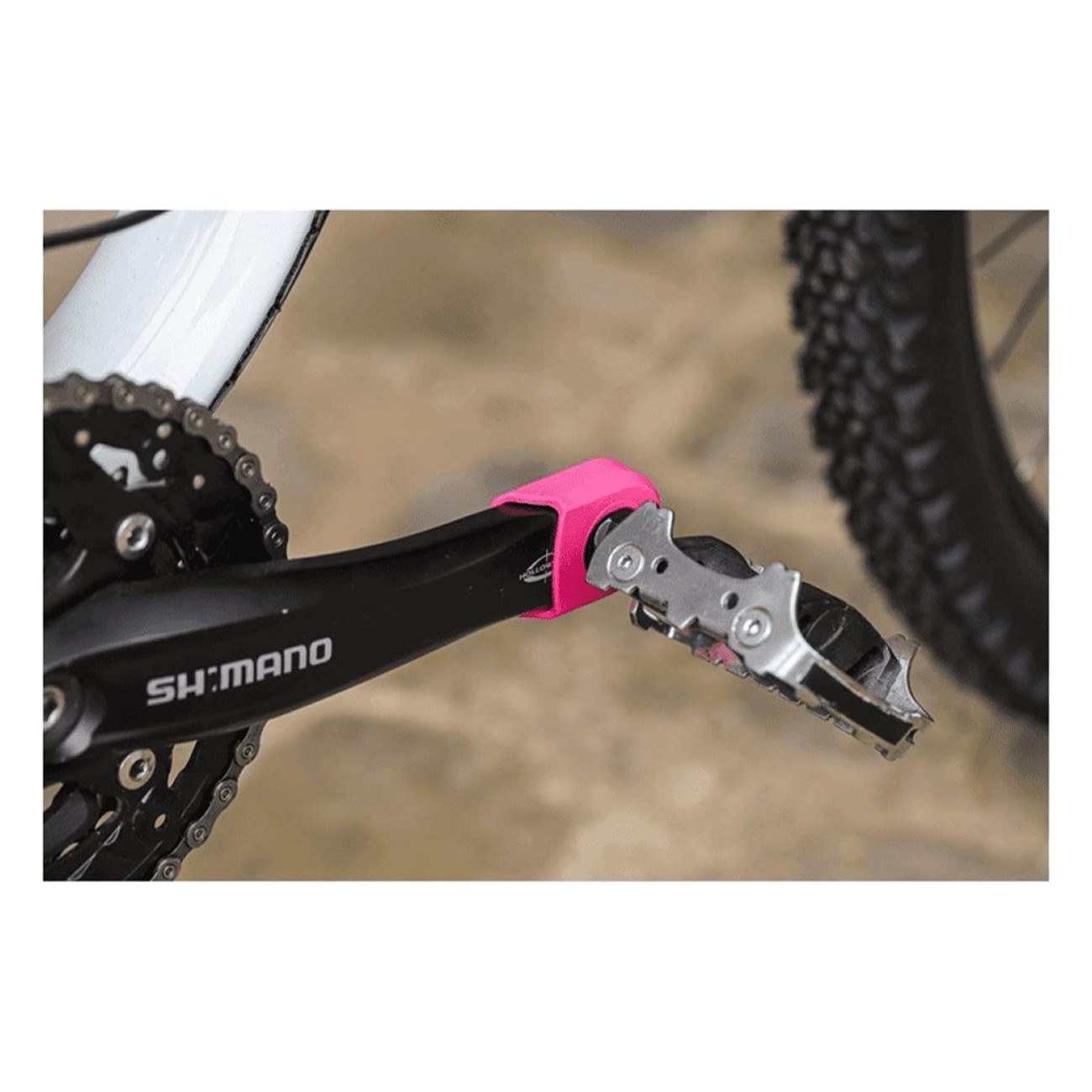 Crank Armor Pink Crankset Protectors in Thermoplastic for Sram and Shimano - 2