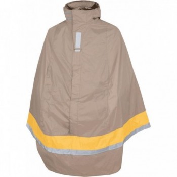 Manteau de pluie vélo gris taupe S-M avec housse de siège ergonomique - 1