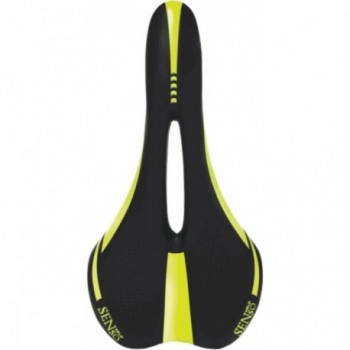 Sella Velo Senso 3274 Sport Unisex Nero/Giallo Fluo 276x142 mm - Comfort e Prestazioni - 1 - Selle - 