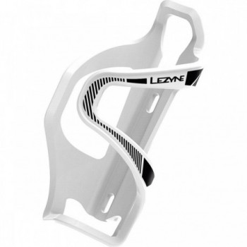 Portabotellas Lezyne Flow Cage E SL-L Blanco - Carga Lateral Izquierda, 48g - 1