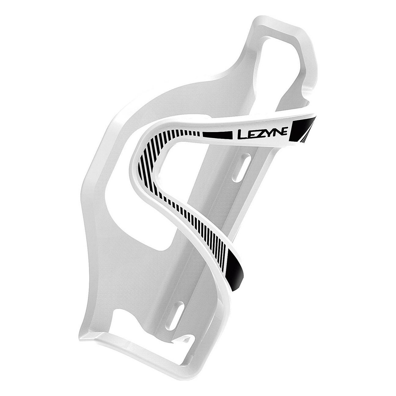 Portabotellas Lezyne Flow Cage E SL-L Blanco - Carga Lateral Izquierda, 48g - 1