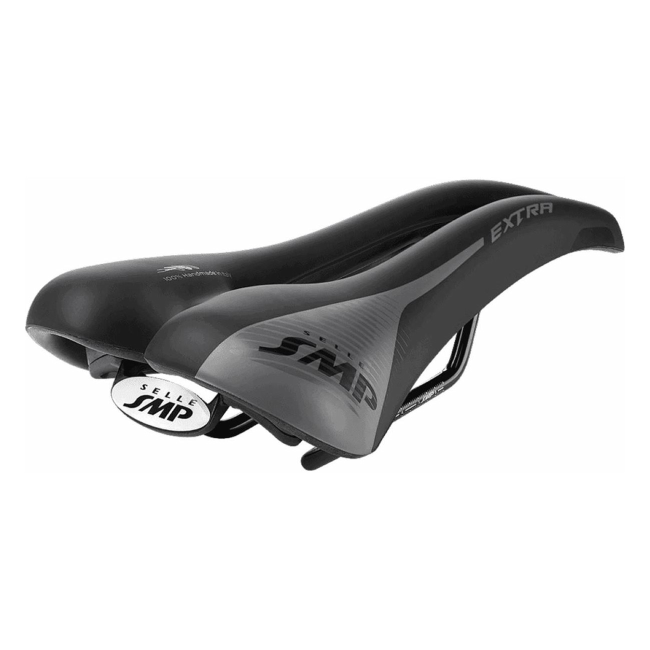 Matte Black Bike Saddle 2020 with High Padding for Road and Spinning - Optimal Comfort - 1