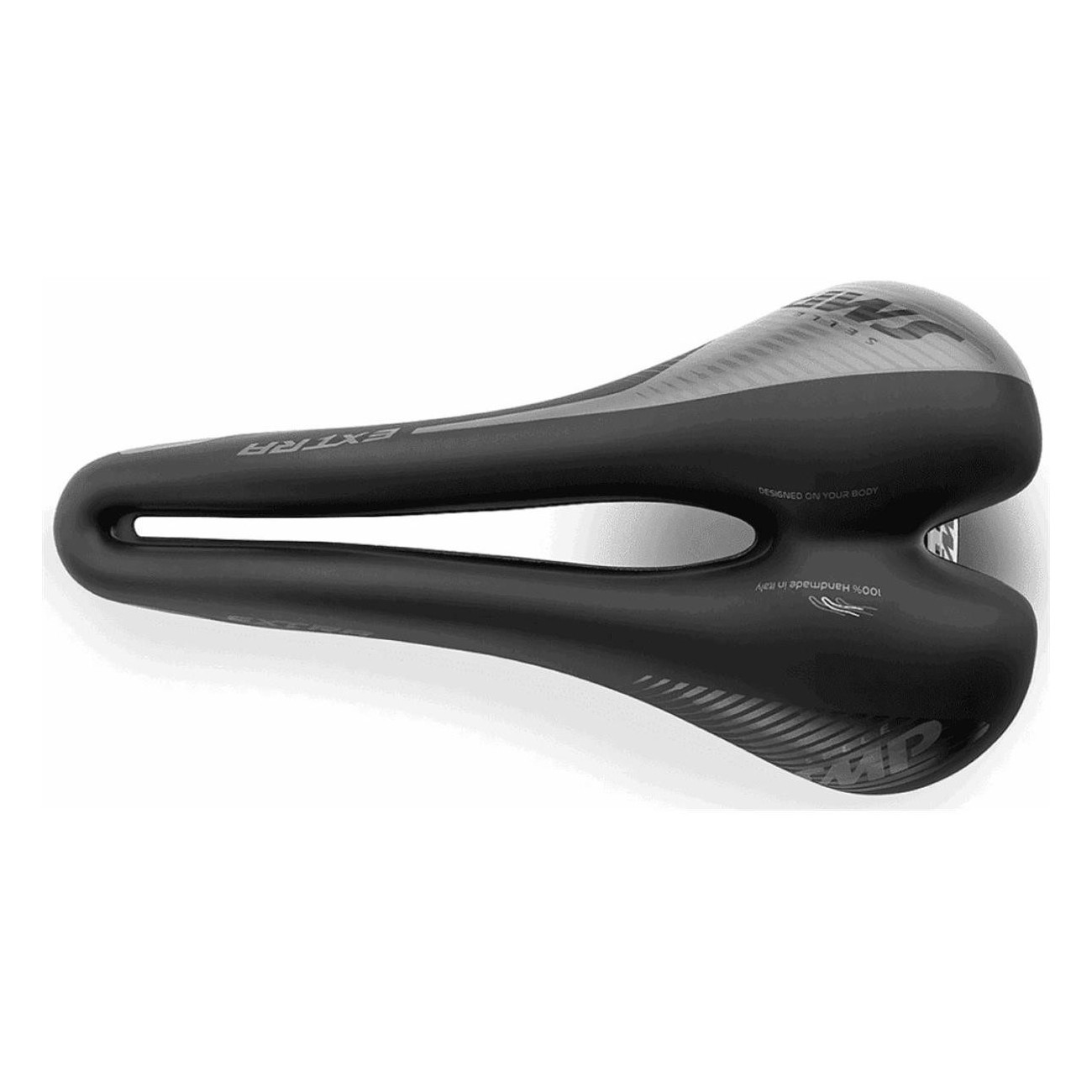 Matte Black Bike Saddle 2020 with High Padding for Road and Spinning - Optimal Comfort - 2