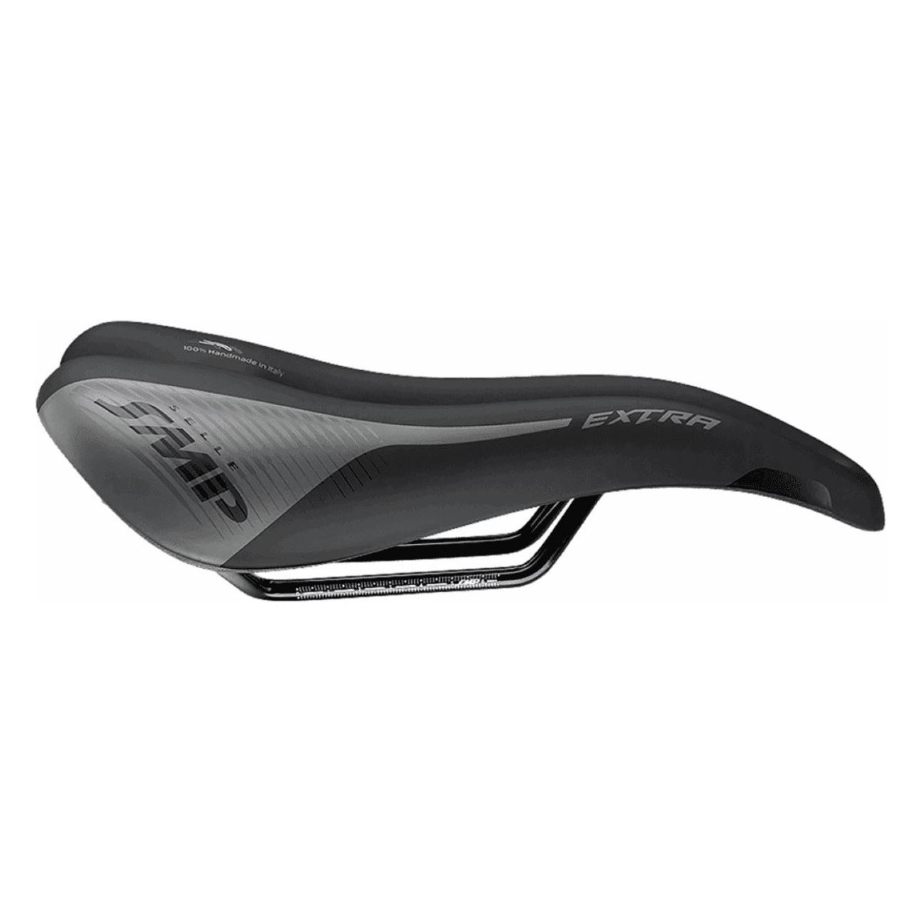 Matte Black Bike Saddle 2020 with High Padding for Road and Spinning - Optimal Comfort - 3