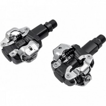 Black/Silver Aluminum SPD Pedals 81x63.6mm - Set of 10 Pieces MVTEK - 1