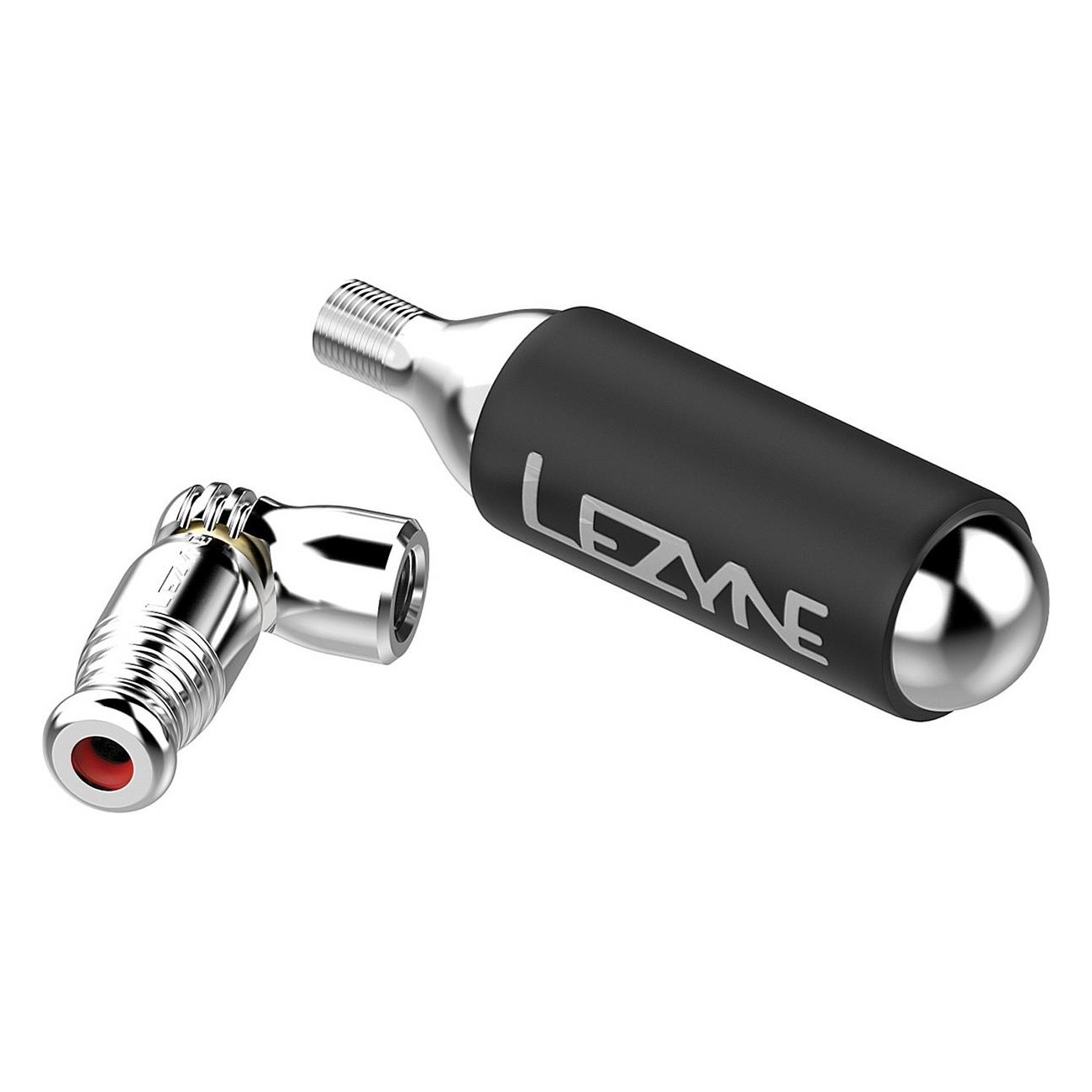 Lezyne CO2 Bomba Trigger Speed Drive CNC con Cartucho 16g, Plata - 3