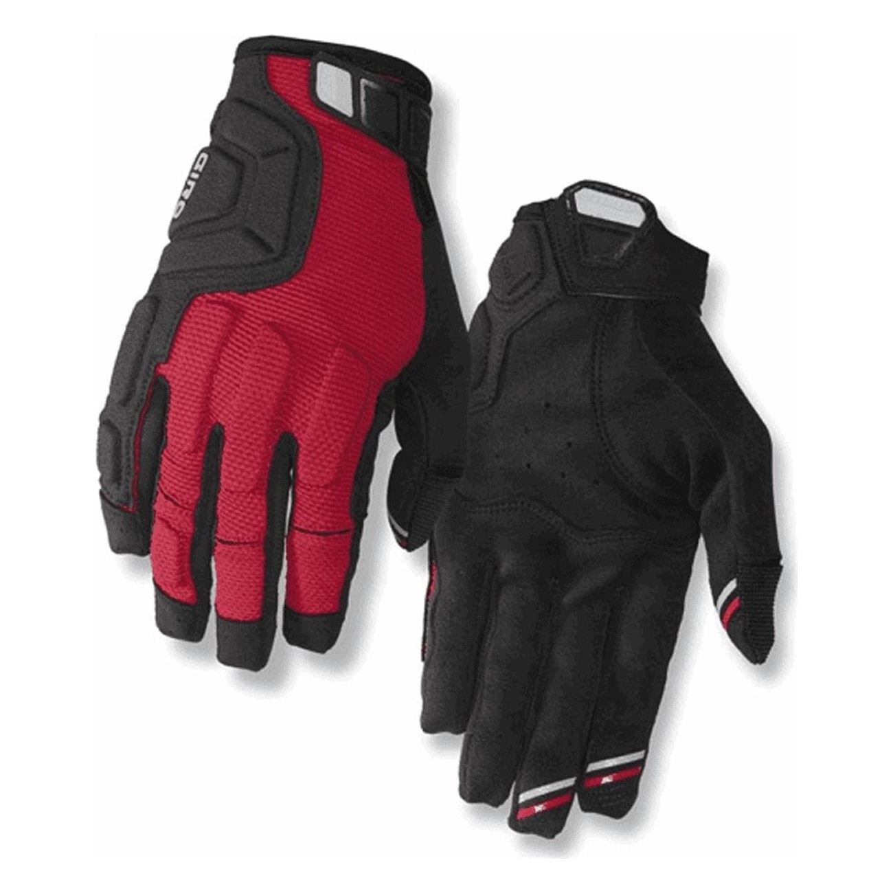 Remedy X2 Summer Long Gloves for Trail and Downhill - Red, Black, Gray, Size M - 1